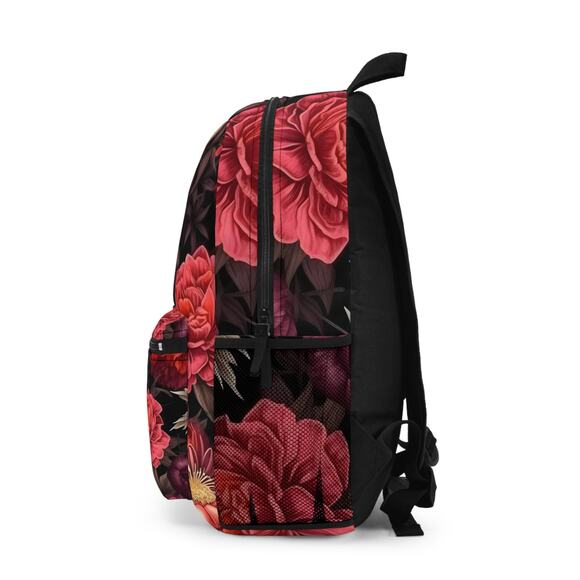Gothic Floral Backpack, Dark Academia Backpack, Vintage Style, Dark Cottagecore